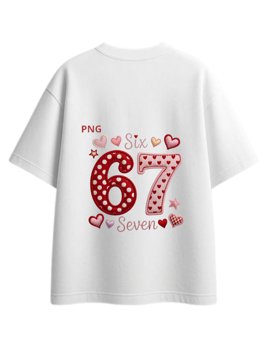 67 designs One Size t- shirt White Back 1