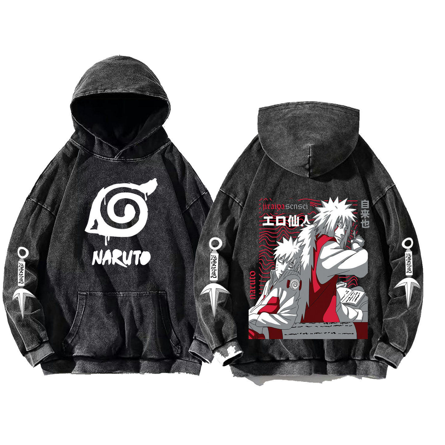 Naruto Shippuden One Size hoodie Washed Back 1