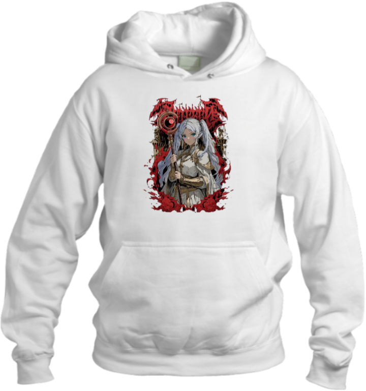 Frieren Beyond Journey's End One Size hoodie White 1
