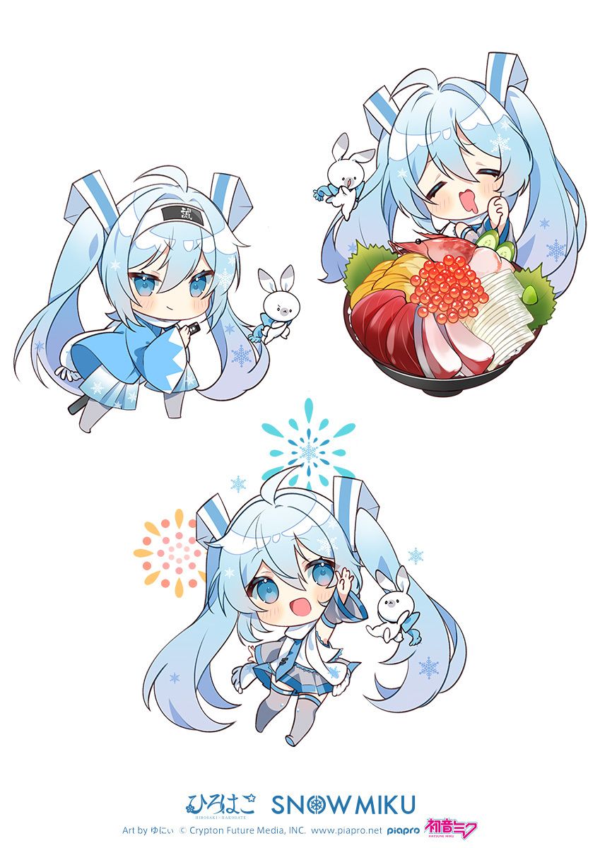 Snow Miku Chibi Stickers Pack, Kawaii Anime Vocaloid Aesthetic Stickers for Journaling, Scrapbooking, Water Bottles, Laptop, and Planner Decals
