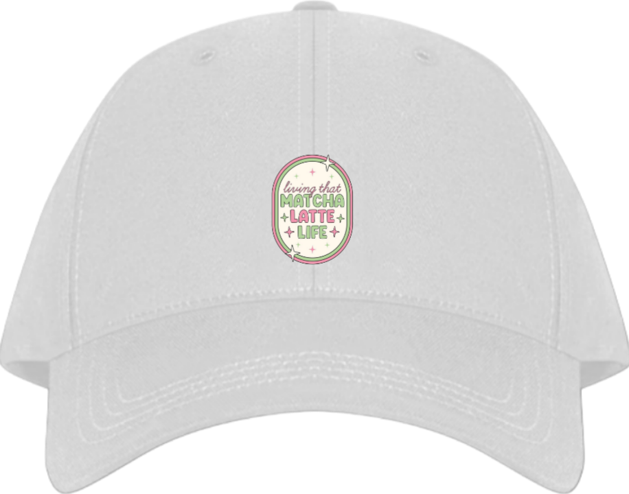 living that MATCHA LATTE LIFE Baseball cap White 208
