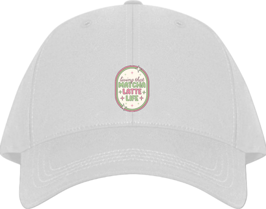 living that MATCHA LATTE LIFE Baseball cap White 208