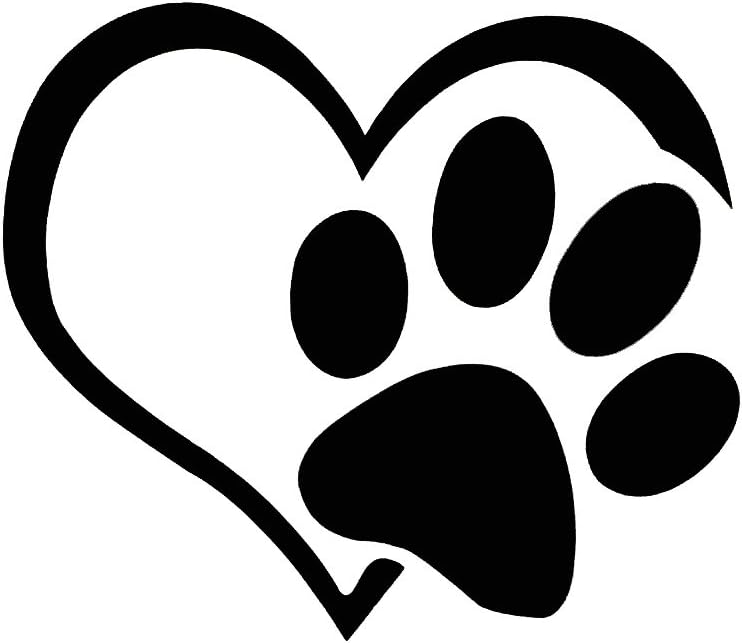 Sticker  Heart shape and animal footprint 88