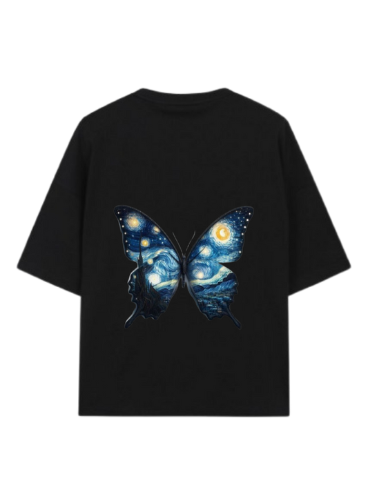butterflies t- shirt Black Back 20