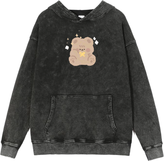 bear Oversize  Hoodie Washed gray 20