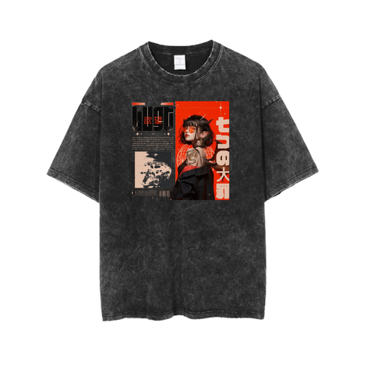 RANDOM ANIME GIRL t- shirt Washed  20