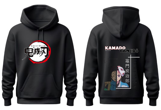 Anime Demon slayer nezuko tanjiro Oversize Hoodie Black 20
