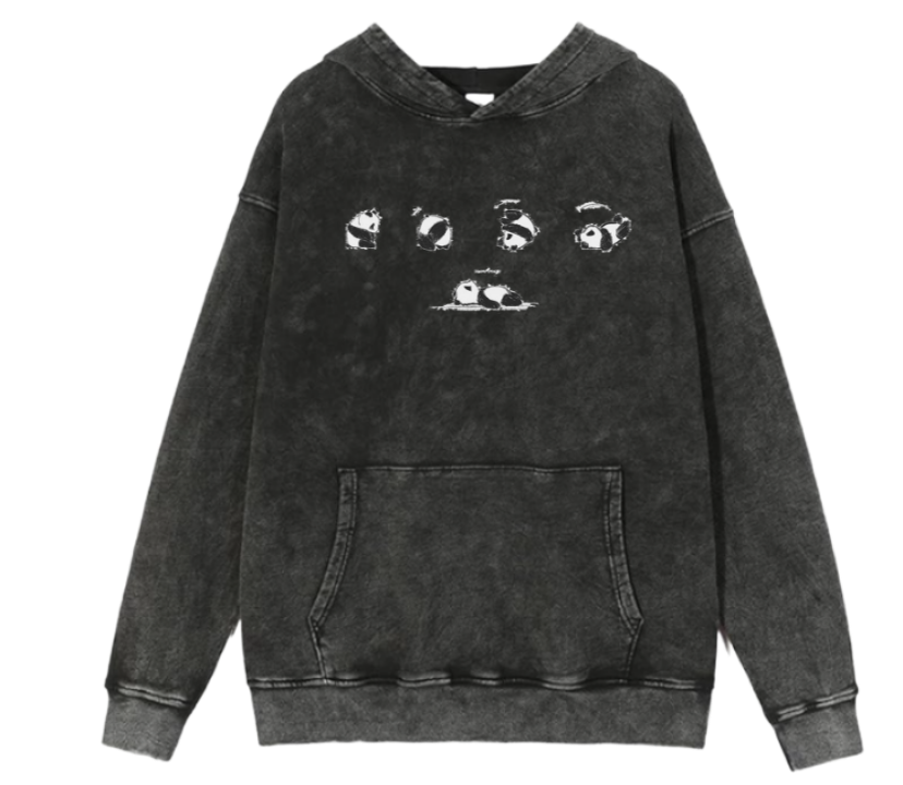 PANDA Oversize Hoodie Washed 20