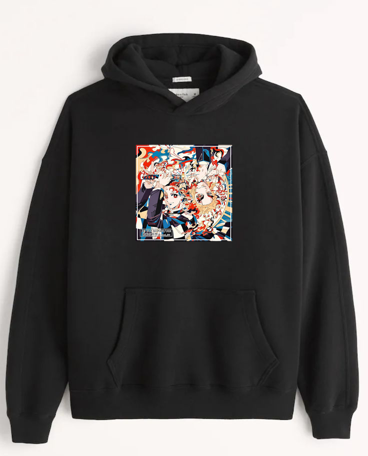 Anime Demon slayer nezuko tanjiro Oversize Hoodie Black 20