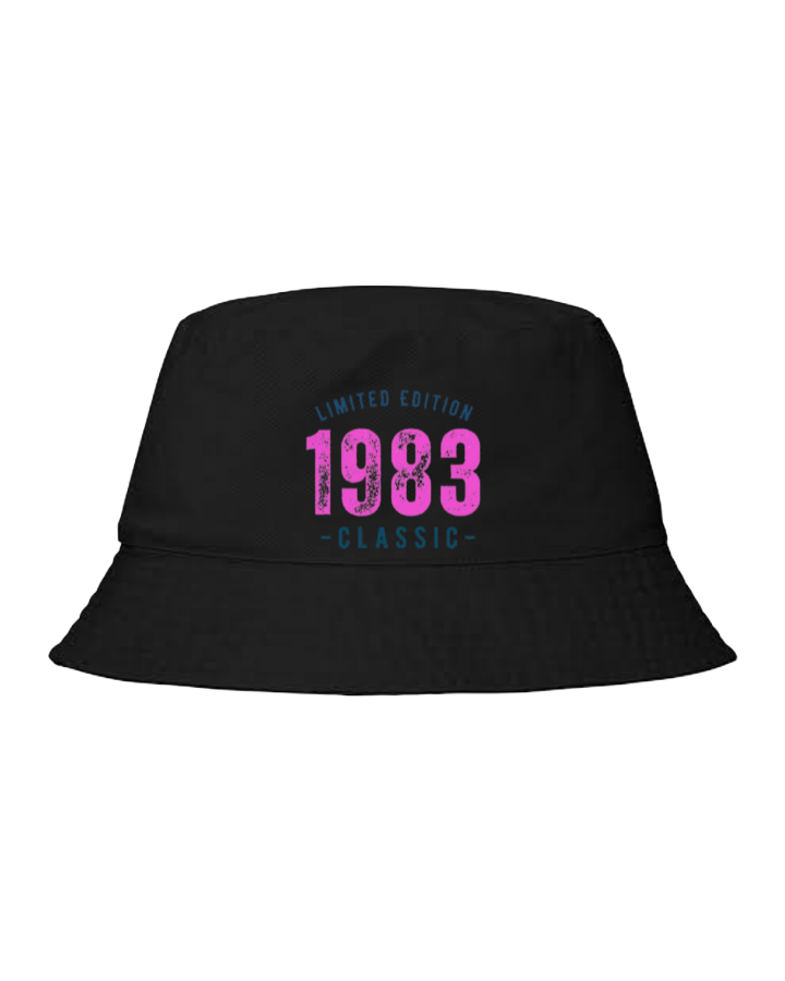 age Bucket hat Fishman hat cap Black 1983