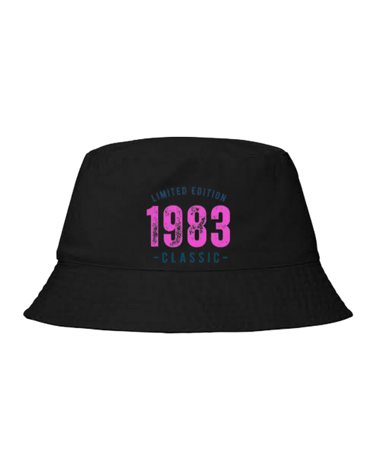 age Bucket hat Fishman hat cap Black 1983