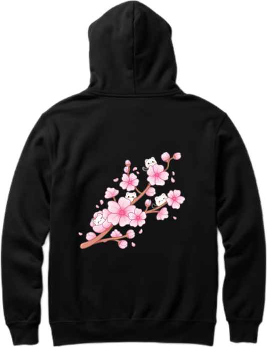 Sakura One Size hoodie Black Back 20