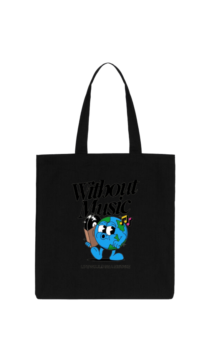 Without Music Tote bag Black 207