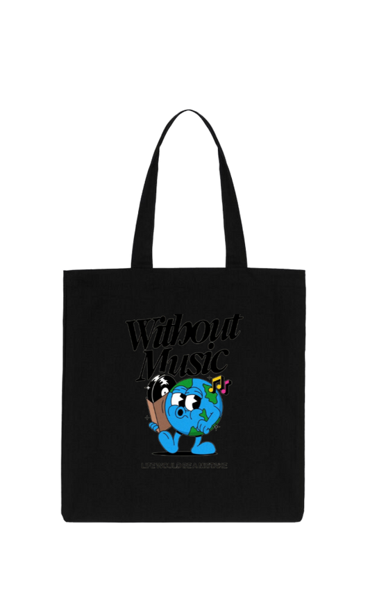 Without Music Tote bag Black 207