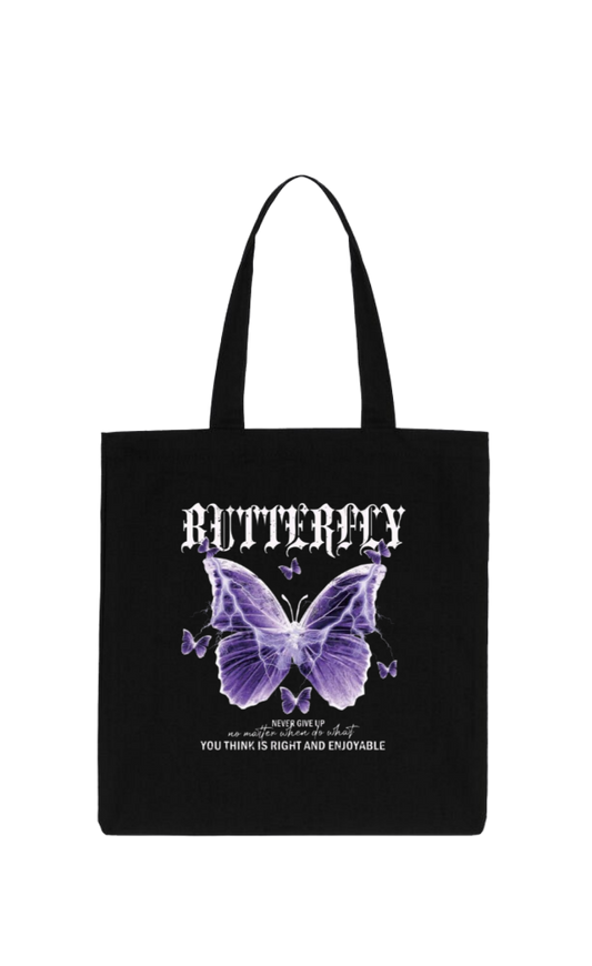 butterflies tote bag Black 20