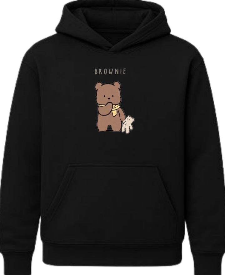 bear Oversize Hoodie Black 20