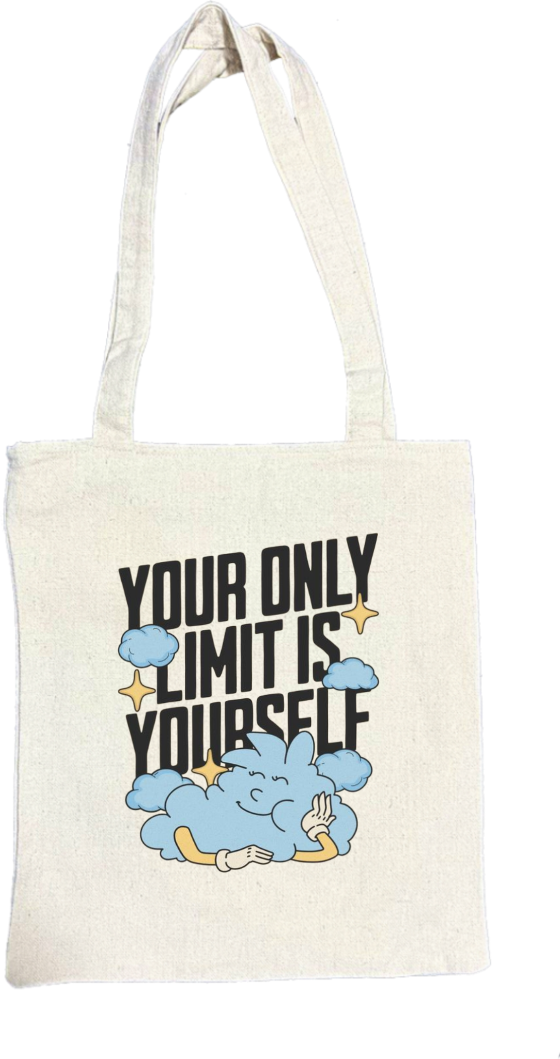 YOUR ONLY LIMIT IS YOURSELF tote bag beige 160