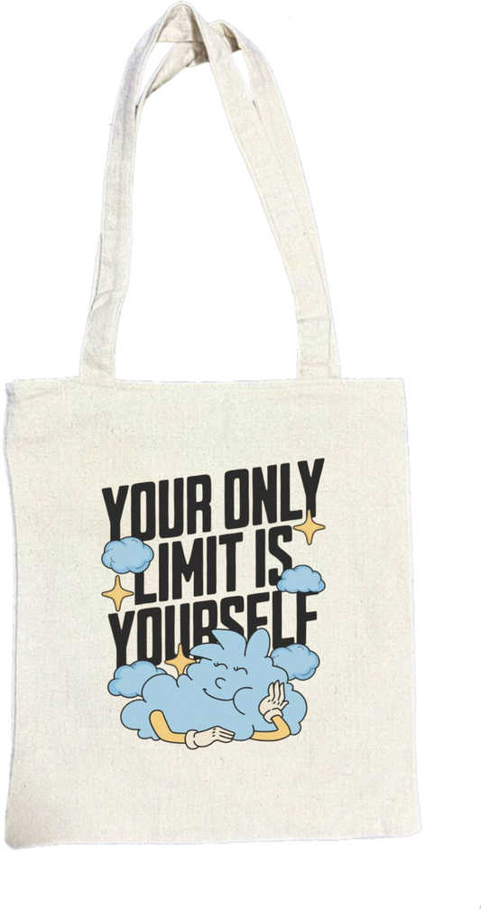 YOUR ONLY LIMIT IS YOURSELF tote bag beige 160