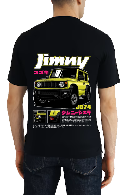 Suzuki Jimny Car t- shirt One Size Black Back 18