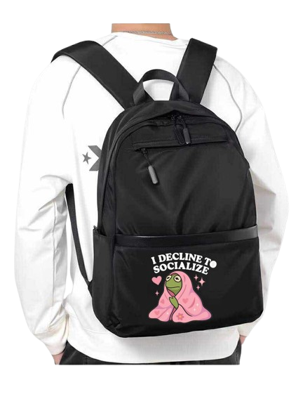 I decline to socialize School Back bag bag 20
