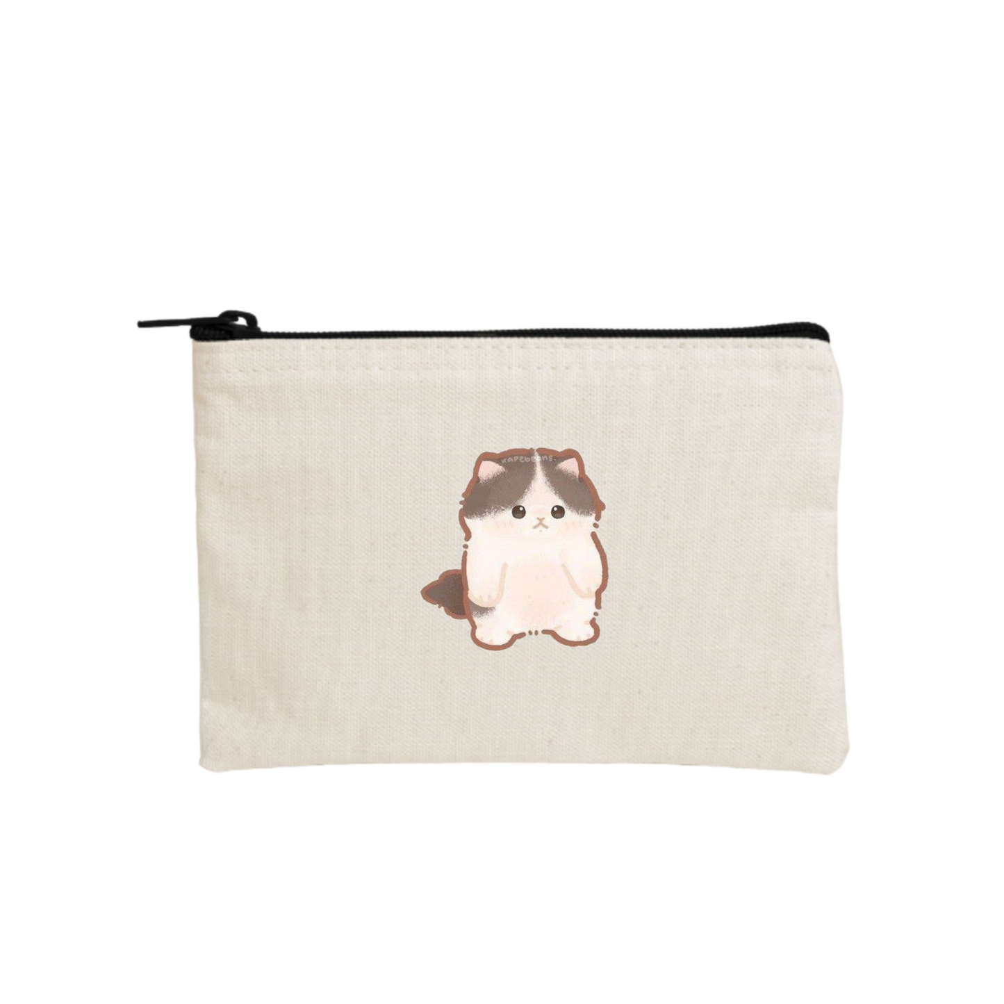 cat wallet pencil case Beige 20