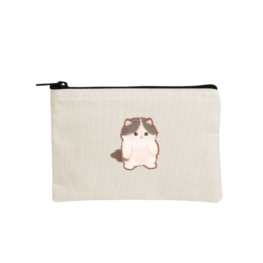 cat wallet pencil case Beige 20