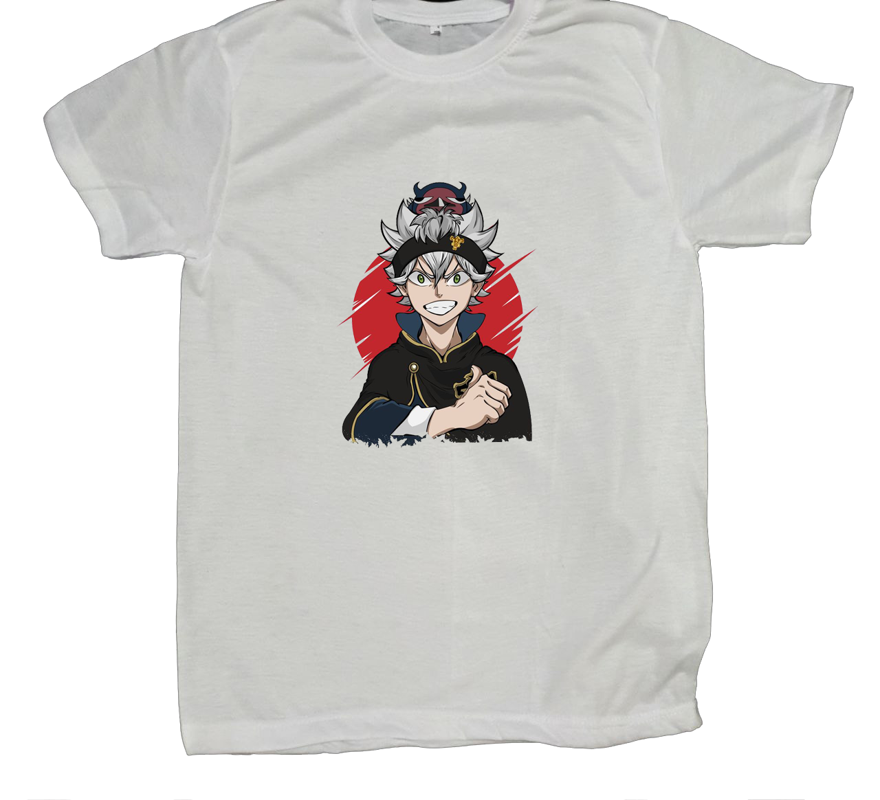 Black clover t- shirt fat White 10