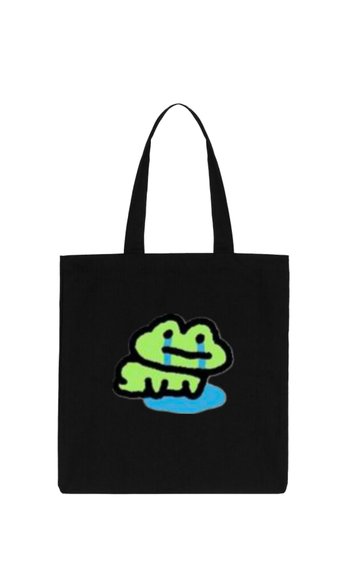 Frog tote bag Black 20