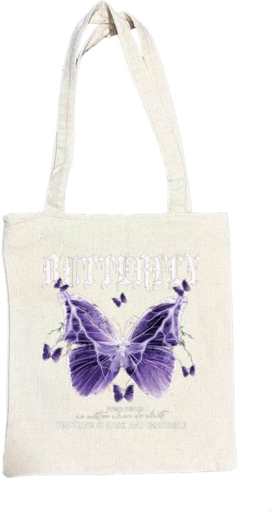 butterflies tote bag Beige 20