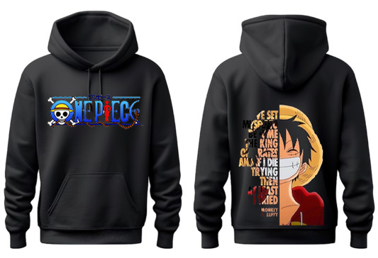 one piece One Size hoodie Black Back 20