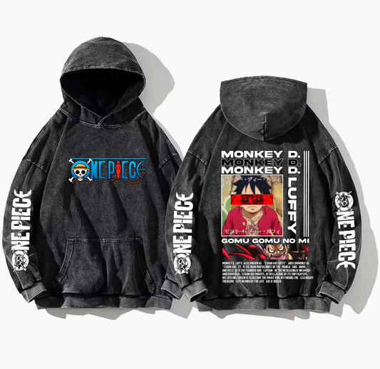 one piece One Size hoodie Washed Back 20