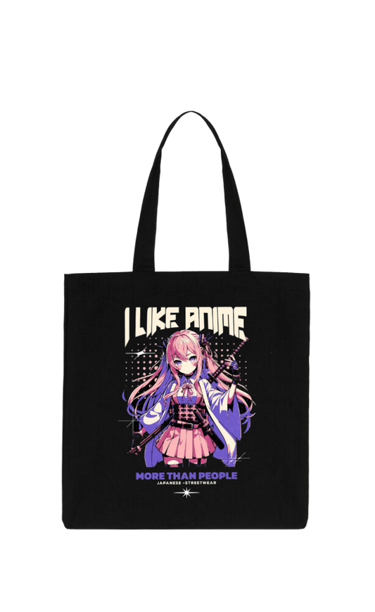 RANDOM ANIME GIRL tote bag Black 20