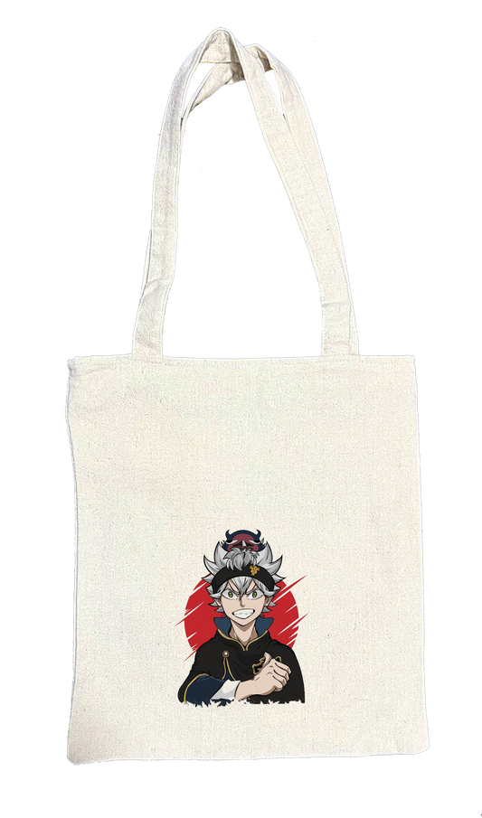 Black clover tote bag beige 10