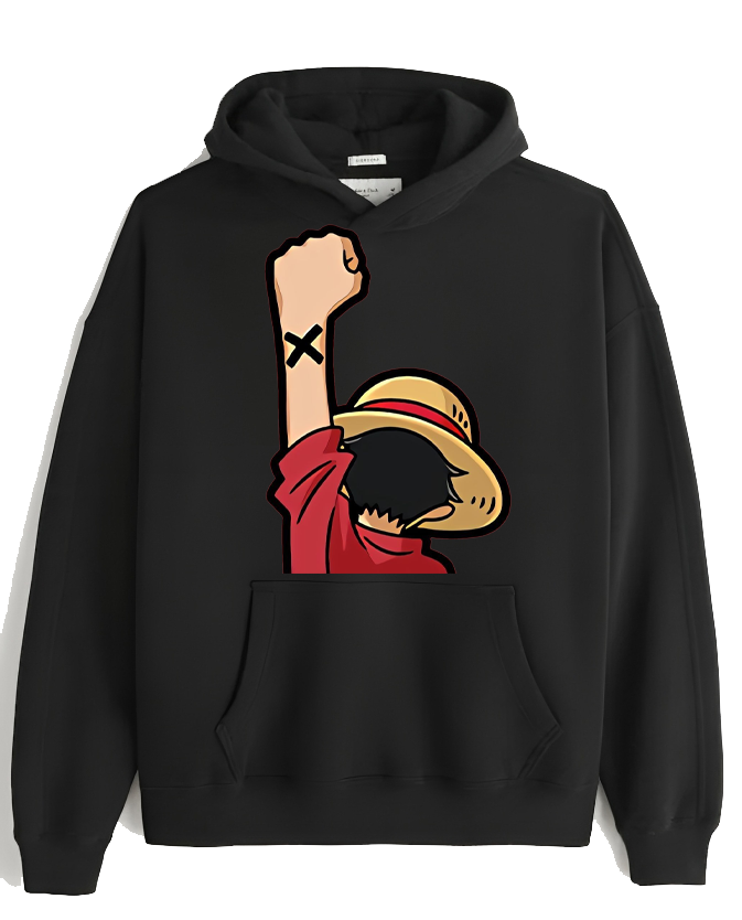 one piece One Size hoodie Black 20