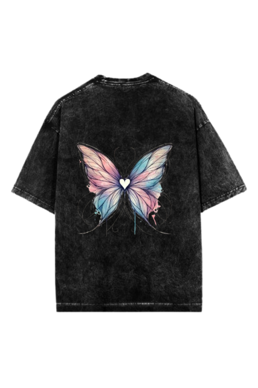 butterflies One Size t- shirt Washed Back 20