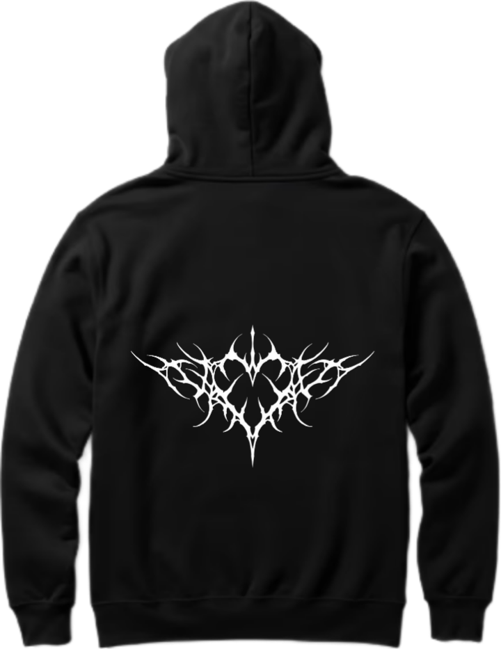 Goth Oversize Hoodie Black Back 20