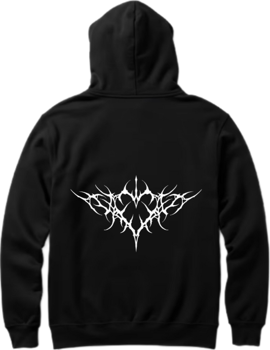 Goth Oversize Hoodie Black Back 20