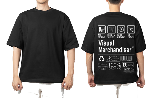 Visual Merchandiser One Size t- shirt Black Back 19