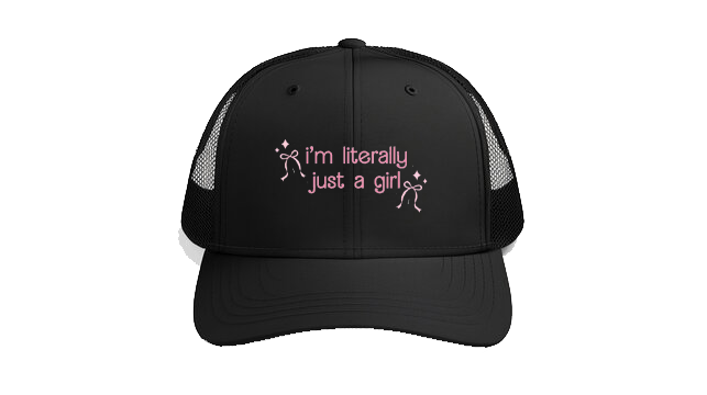 Baseball cap Black i'm literally just a girl 69