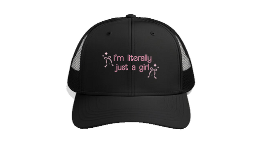 Baseball cap Black i'm literally just a girl 69