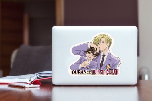 "Ouran High School Host Club Anime Sticker, Waterproof Vinyl Logo Decal for Laptop, Water Bottle, Hydro Flask, Skateboard, Luggage, Kawaii Romance Anime Merchandise Gifts