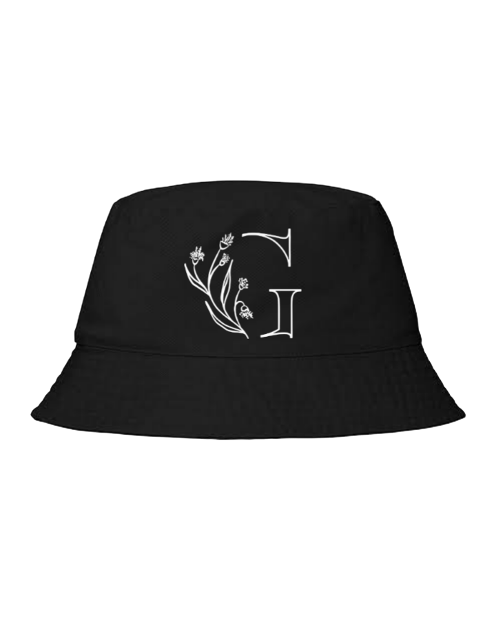vector letter Bucket hat Fishman hat cap Black G 20