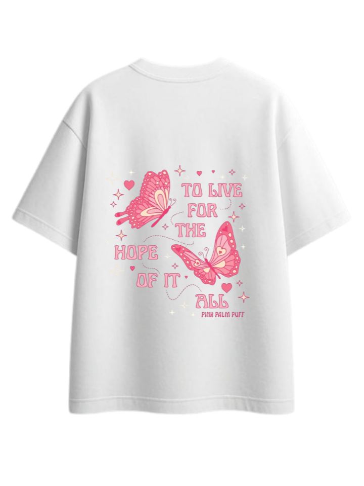 butterflies t- shirt White Back 20