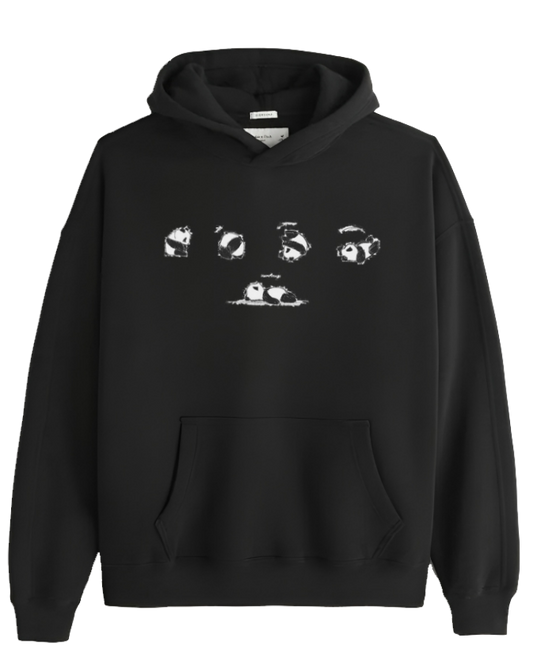 PANDA Oversize Hoodie Black 20