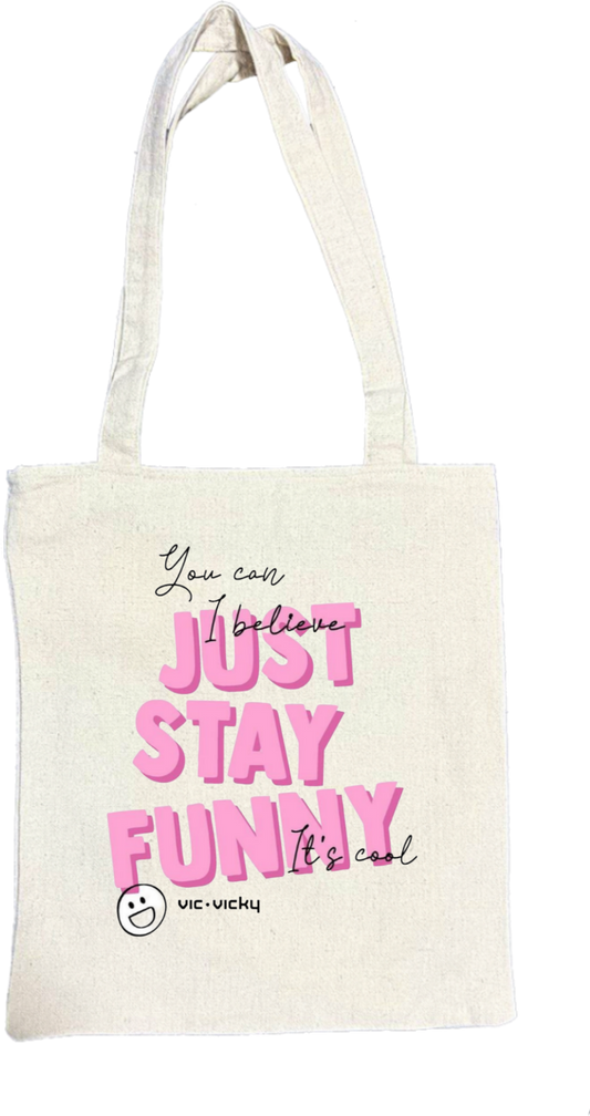 Just Stay Funny tote bag beige 20