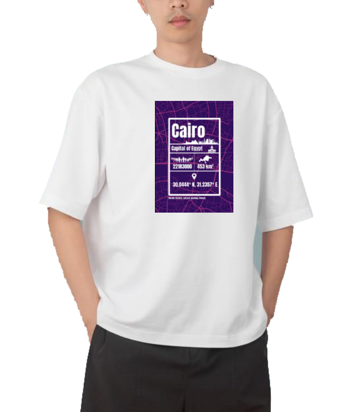 Egypt t- shirt Over Size White 20