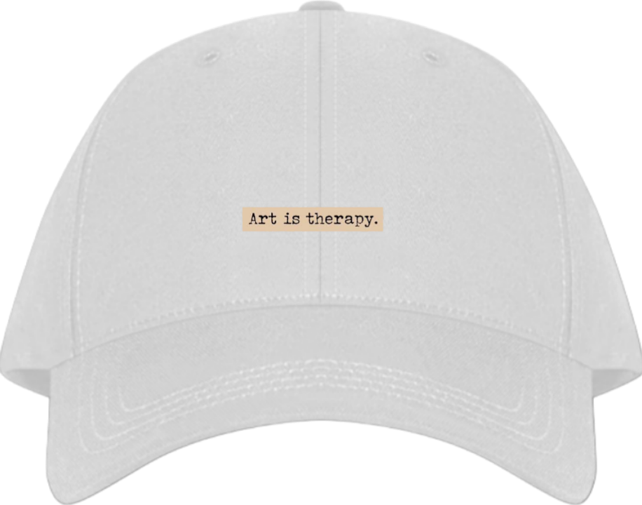 Art is therapy Baseball cap White 209