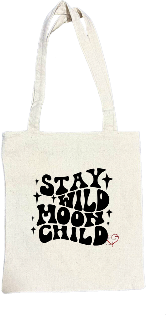 STAY WILD MOON CHILD + tote bag beige 111