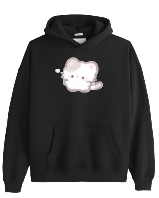 cat Oversize Hoodie Black 21