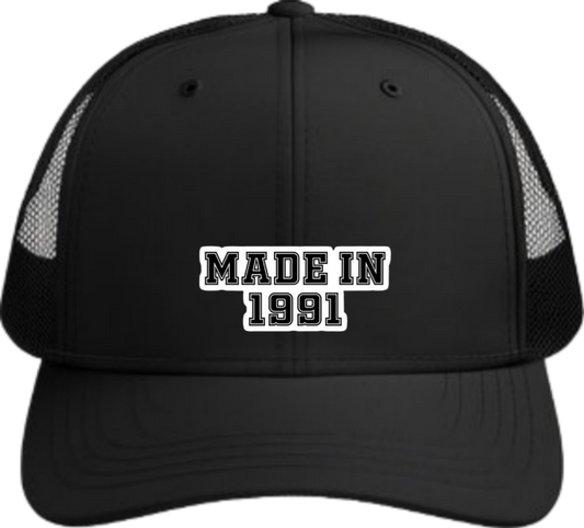 age Baseball cap Black 1991